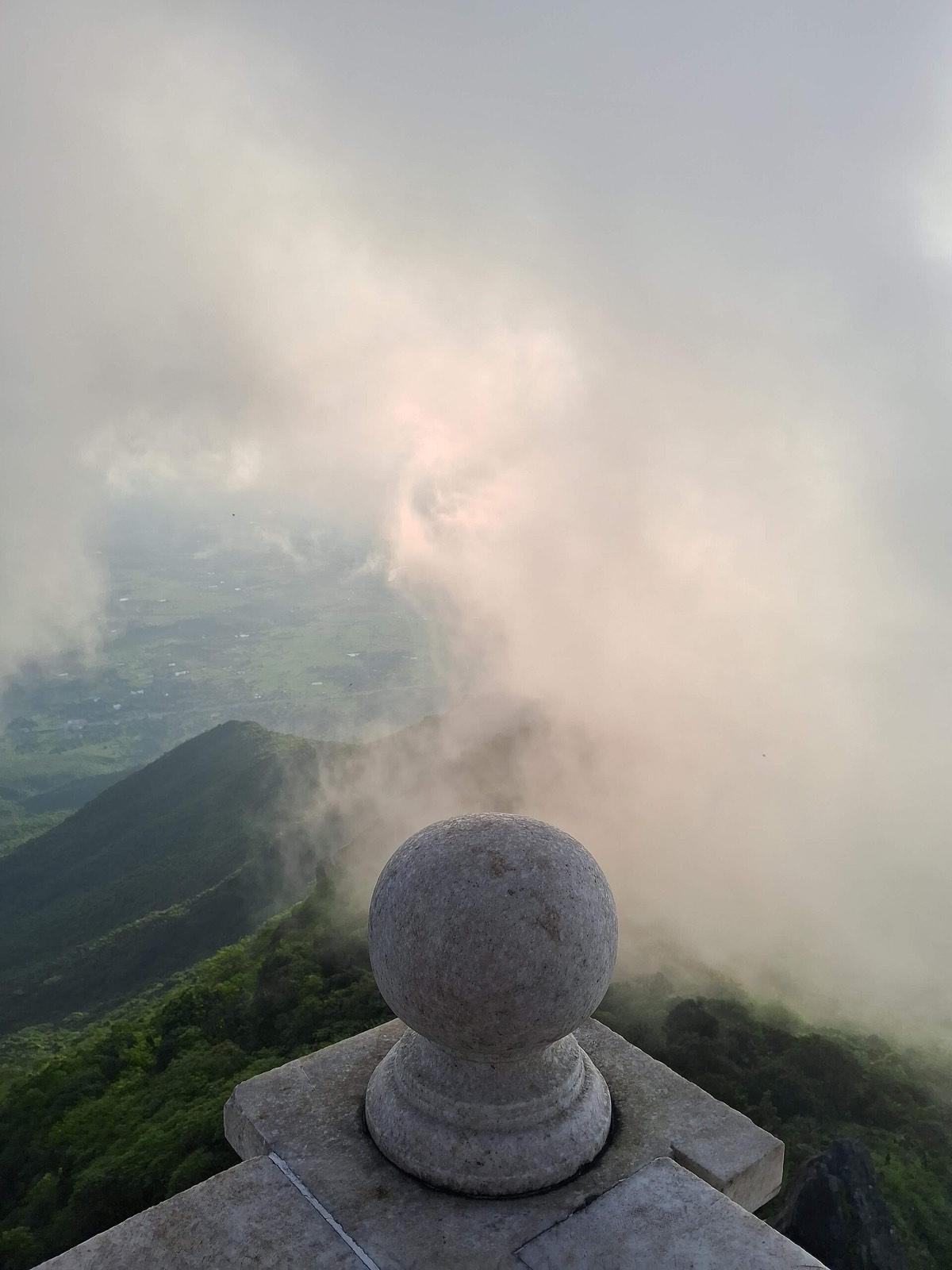 View from Shikharji on Parasnath Hill.